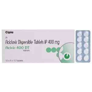 Aciclovir 400 mg tablets for herpes simplex virus and varicella-zoster infection antiviral suppression therapy