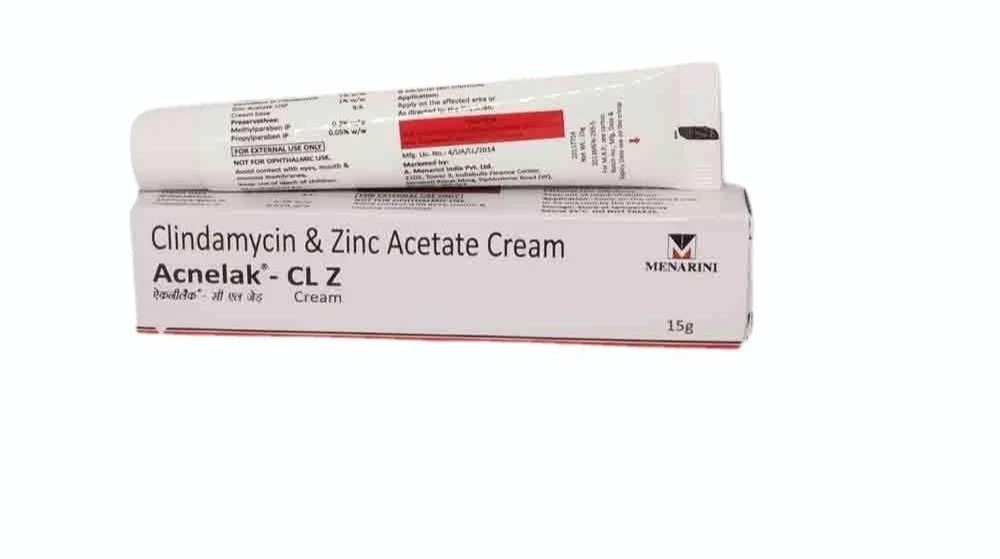 Acnelak-CLZ Cream clindamycin benzoyl peroxide combination gel for antibacterial acne treatment and pore clarification