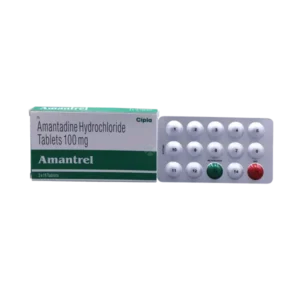 Amantrel 100 mg amantadine hydrochloride capsules for Parkinson's disease and influenza A antiviral prophylaxis therapy