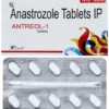 Antreol 1 mg anastrozole tablets for advanced breast cancer hormonal therapy and aromatase enzyme inhibition