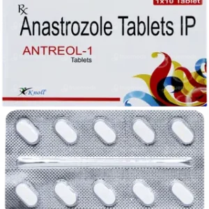 Antreol 1 mg anastrozole tablets for advanced breast cancer hormonal therapy and aromatase enzyme inhibition