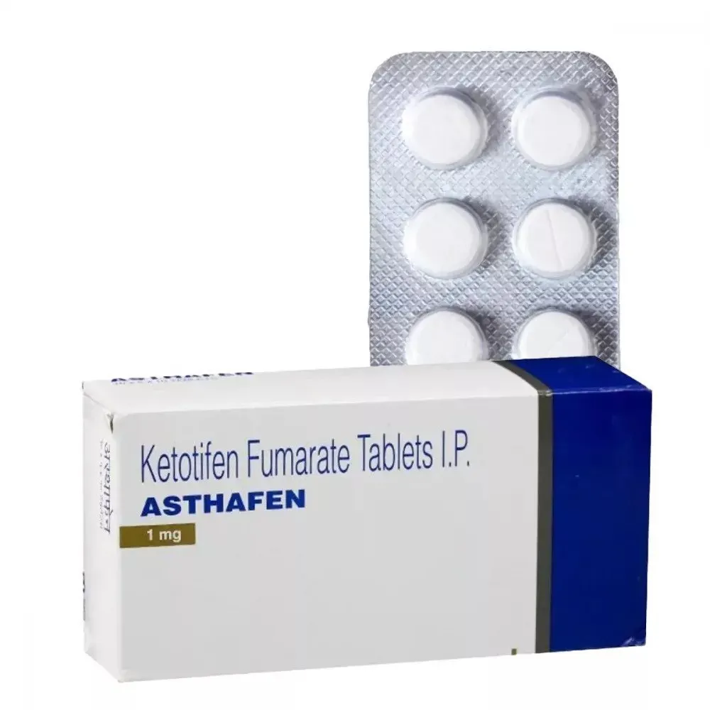 Asthafen 1 mg ketotifen for asthma and allergic airway protection
