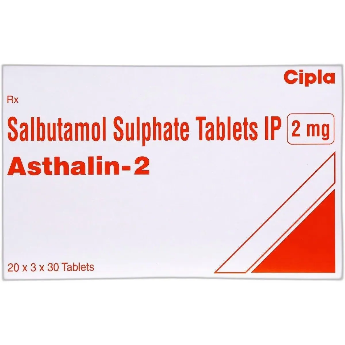 Asthalin 2 mg salbutamol tablet for asthma and COPD
