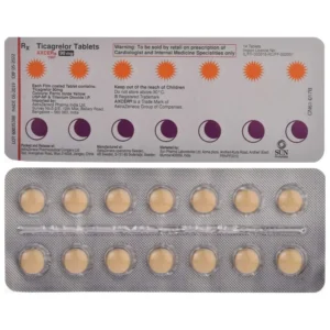 Axcer 90 mg ticagrelor tablets for acute coronary syndrome and post-heart attack antiplatelet aggregation prevention therapy