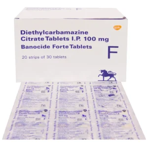 Banocide Forte 50 mg antiparasitic treatment for filariasis and parasitic infections