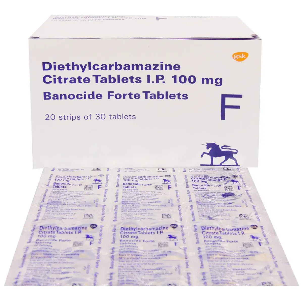 Banocide Forte 50 mg antiparasitic treatment for filariasis and parasitic infections