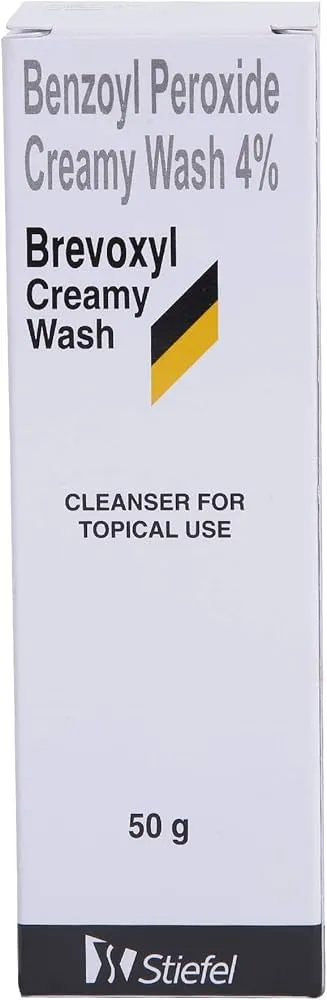 Brevoxyl Creamy Wash benzoyl peroxide gentle cleansing formulation for acne-prone skin antibacterial pore purification therapy