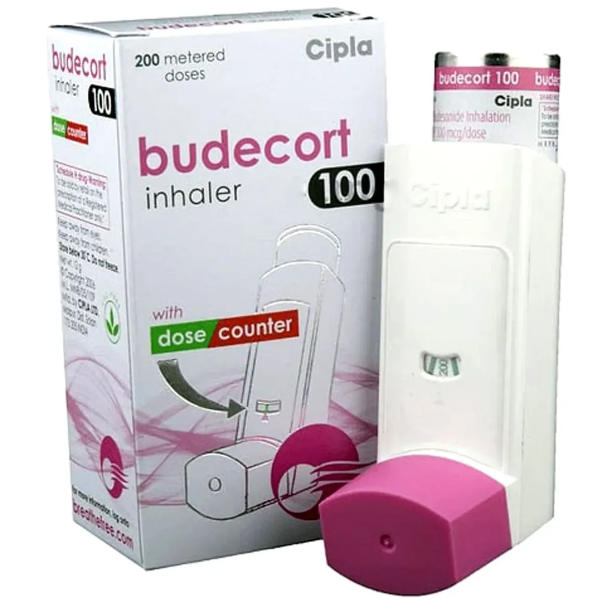 Budecort Inhaler 100 mcg budesonide corticosteroid for asthma maintenance therapy
