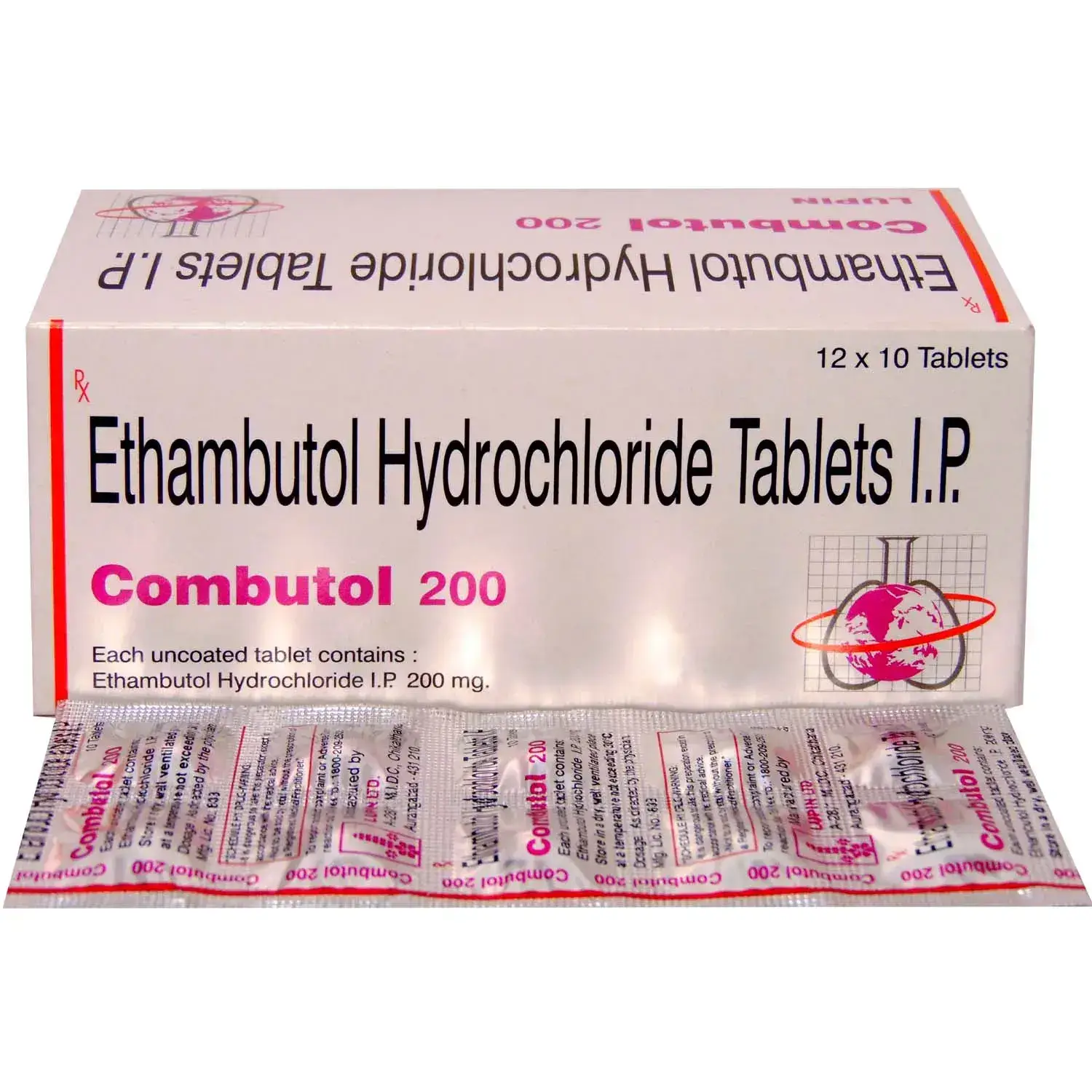 Combutol 200 mg ethambutol hydrochloride tablets for tuberculosis treatment and mycobacterial infection antimicrobial therapy