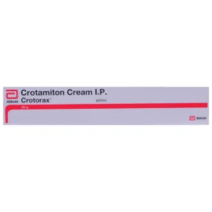 Crotorax Cream crotamiton antipruritic scabicide for scabies treatment itching relief and ectoparasitic skin infestation eradication