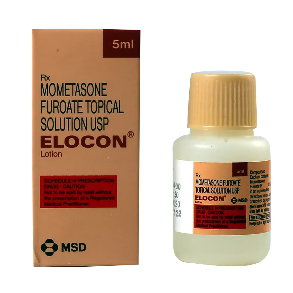 Elocon Lotion mometasone furoate topical corticosteroid solution for scalp psoriasis seborrheic dermatitis and inflammatory scalp condition treatment
