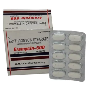 Eramycin 500 mg erythromycin stearate tablets for respiratory bacterial infection skin and soft tissue macrolide antibiotic treatment