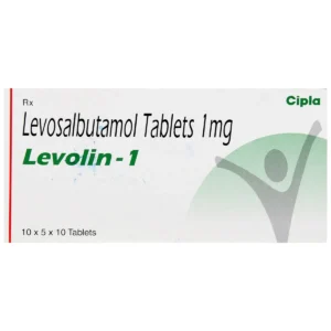 Levolin 1 mg salbutamol bronchodilator tablet for asthma and COPD relief