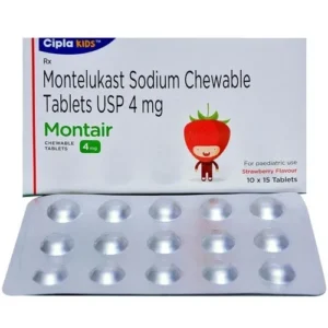 Montair Chewable 4 mg montelukast leukotriene antagonist for pediatric asthma