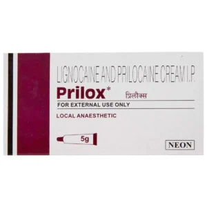Prilox Cream topical anesthetic for pain relief and numbing before procedures