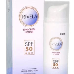 Rivela SPF 50 retinoid sunscreen for anti-aging sun protection and skin care