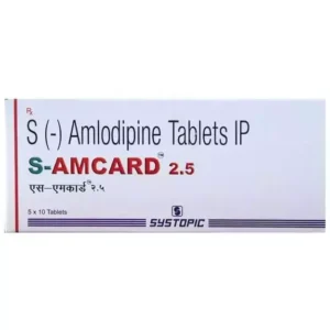 S Amcard 2.5 mg calcium channel blocker antihypertensive for blood pressure control
