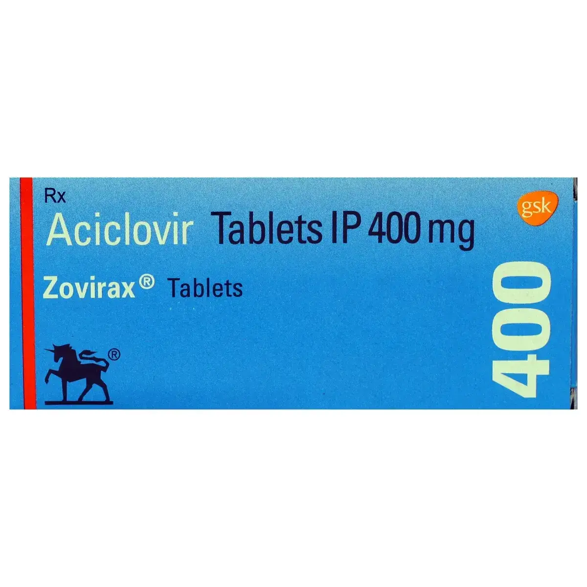 Zovirax 400 mg antiviral tablet for herpes simplex and shingles treatment