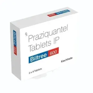 Biltree 600 mg Praziquantel antiparasitic tablet for tapeworm and fluke infections