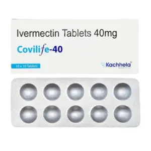 Ivermectin 40 mg tablet antiparasitic medicine used for parasite and worm infection treatment