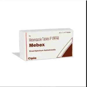Mebex 100 mg Mebendazole tablet used for treatment of intestinal worm infections